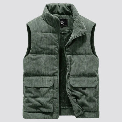 Warm Lined Corduroy Vest for Women