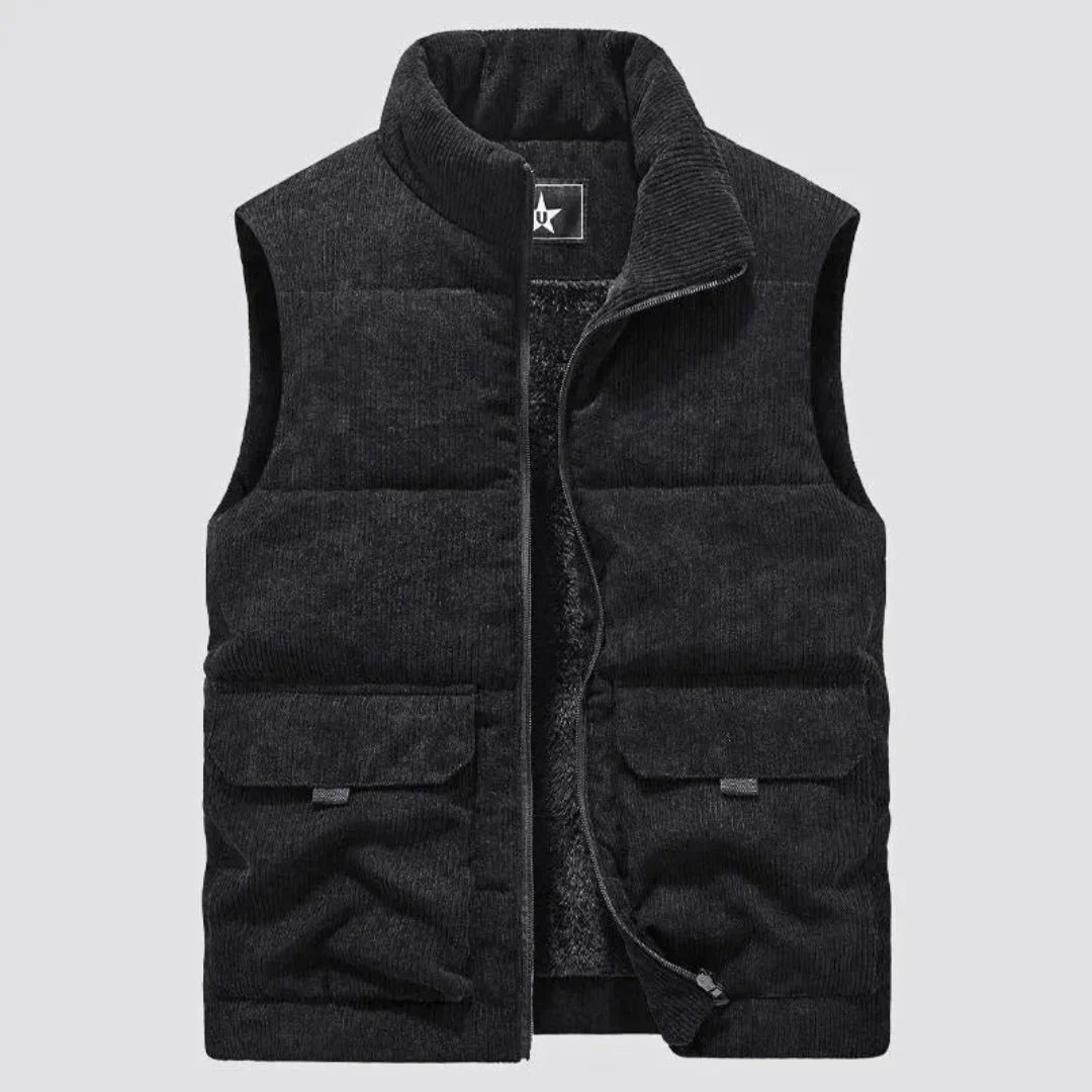 Warm Lined Corduroy Vest for Women