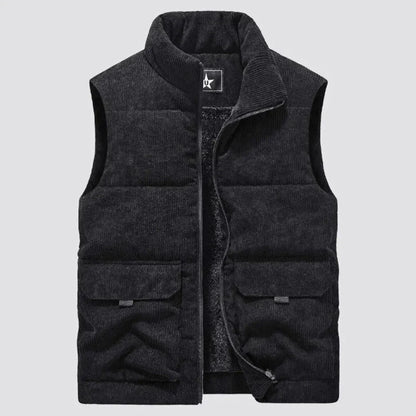 Warm Lined Corduroy Vest for Women