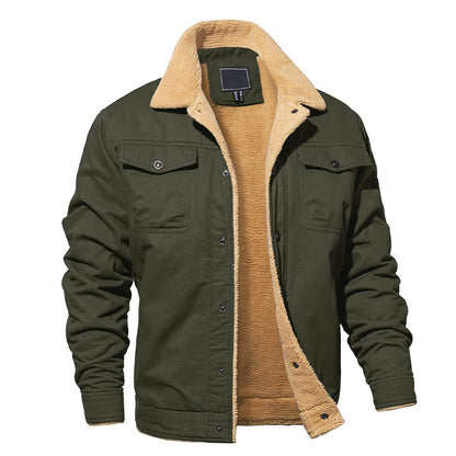 Men's Cargo Jacket Fleece Lined