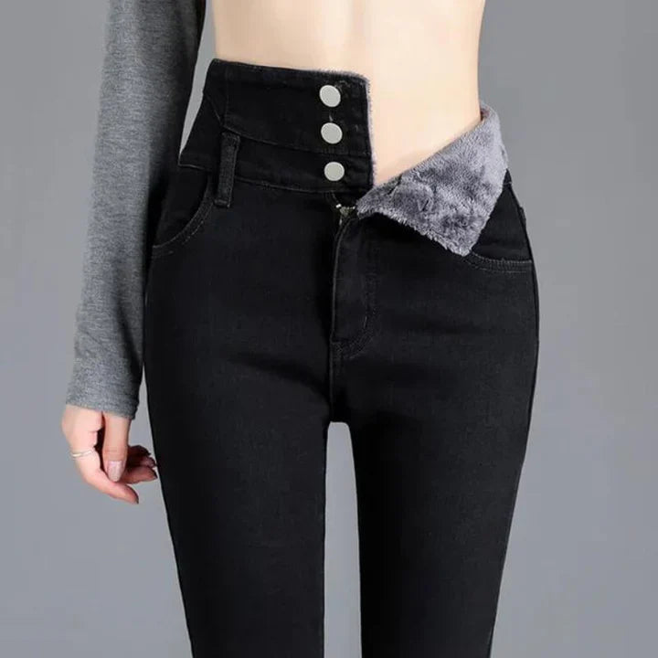 Soft Fleece Jeans Women Skinny Jeans