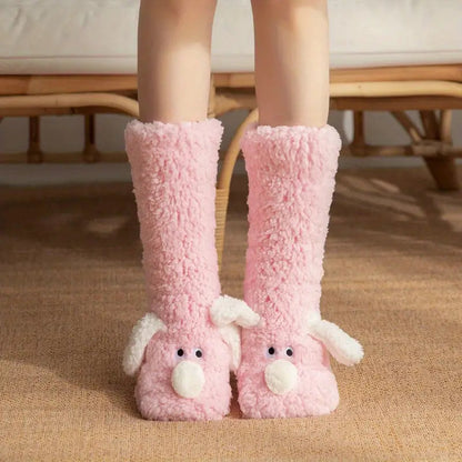 Soft Winter Socks with Animal Motif for Kids & Adults