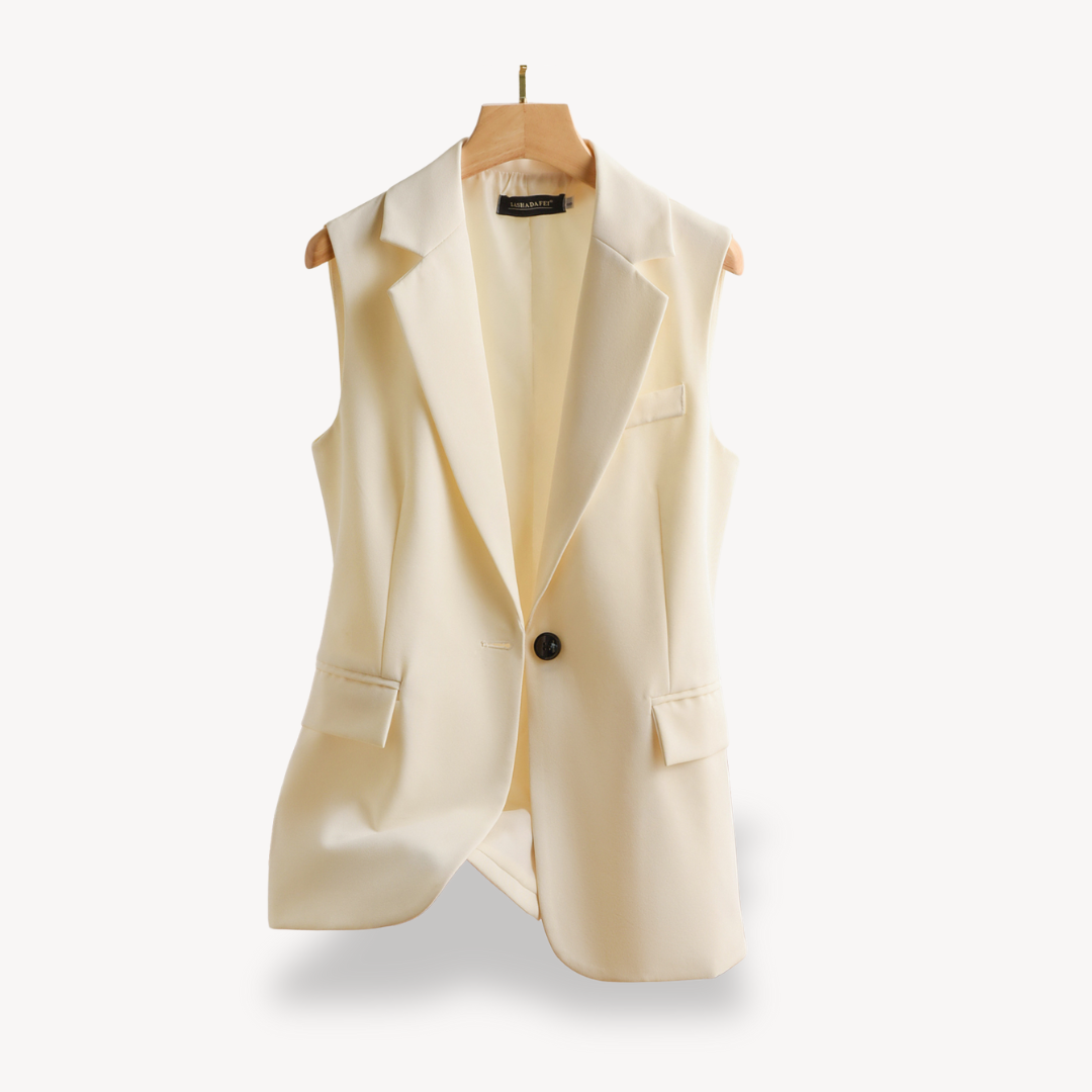 Stylish Women's Sleeveless Elegant Blazer
