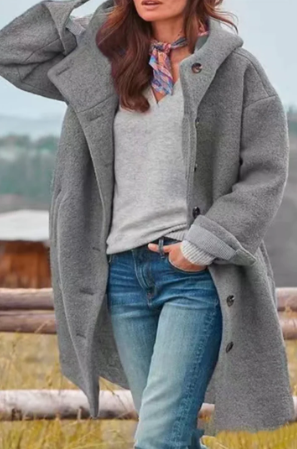 Elegant Women's Coat Plain Modern