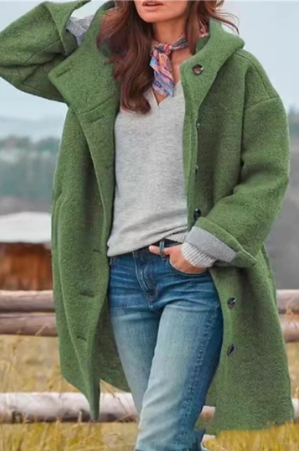 Elegant Women's Coat Plain Modern
