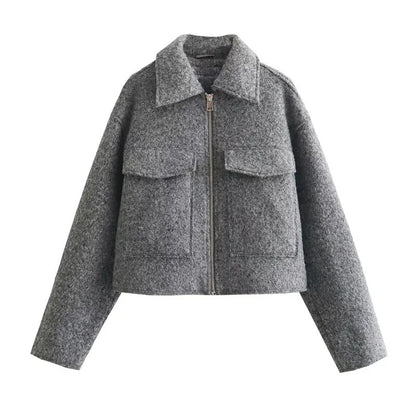 Stylish Women's Tweed Winter Jacket