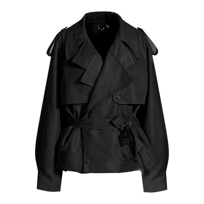 Women's Short Trench Coat Long-Sleeved Modern
