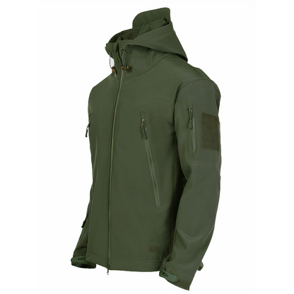 Waterproof outdoor jacket with hood