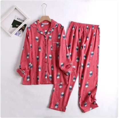 Damen Pyjama Set Bunt Gemütlich