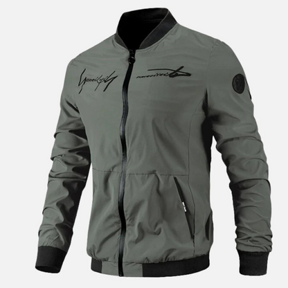 Modern bomber jacket with embroidery
