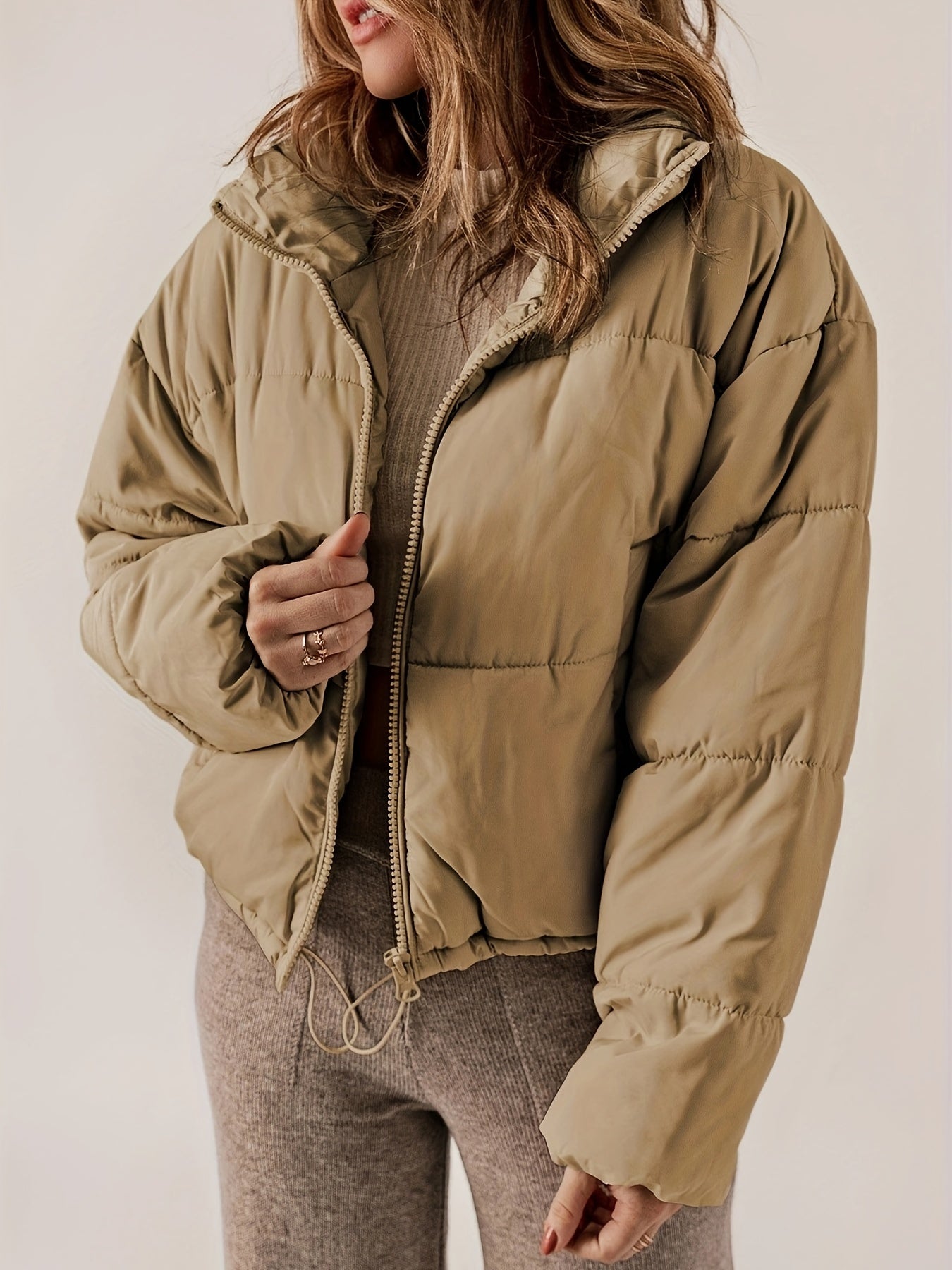 Stylish Quilted Women's Jacket with Zipper