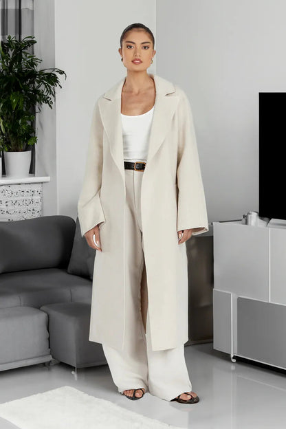 Elegant Women's Designer Wool Coat