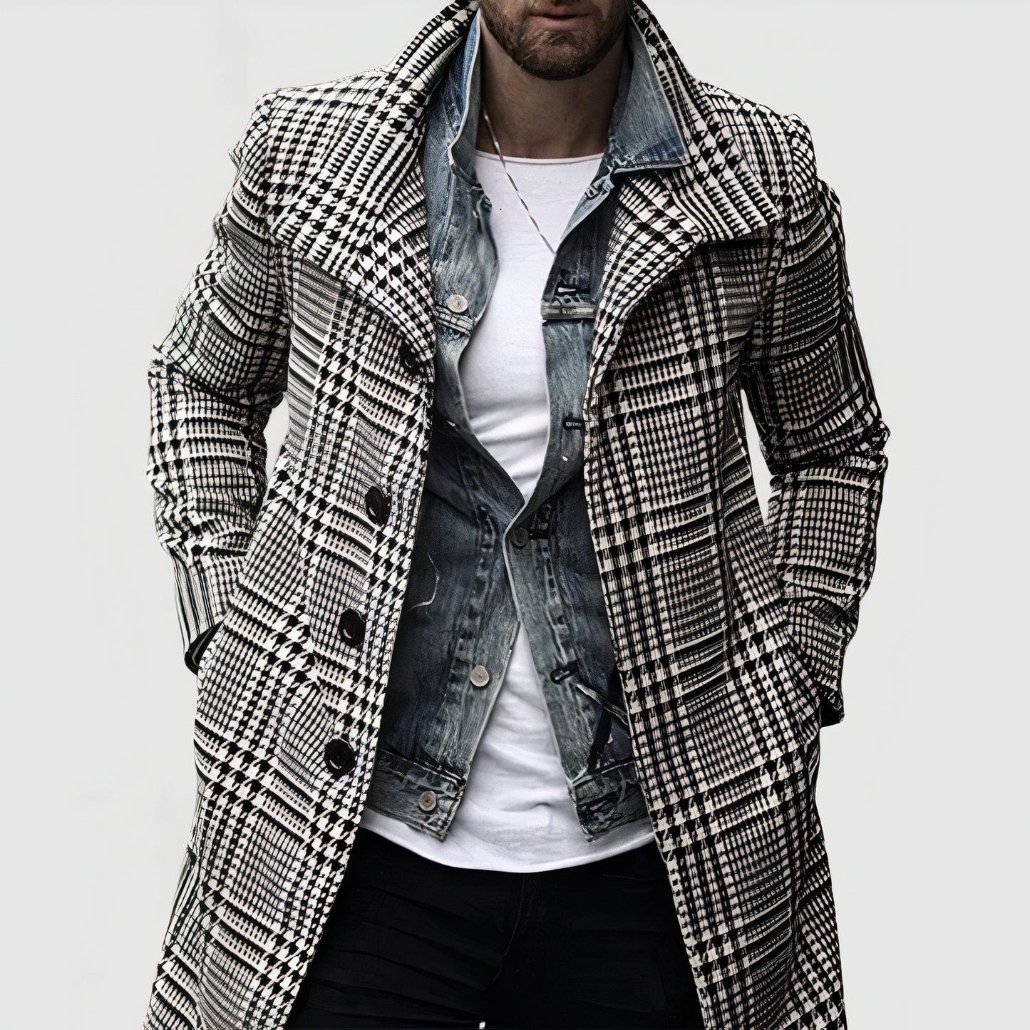 Classic Plaid Coat for Women