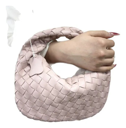 Luxury Handbag Metallic Braided Elegance