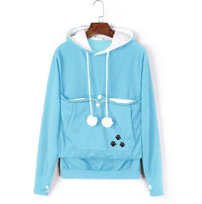 Practical women's hoodie with a kangaroo pocket