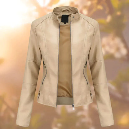 Women's Autumn Short Jacket Zipper Stand Collar