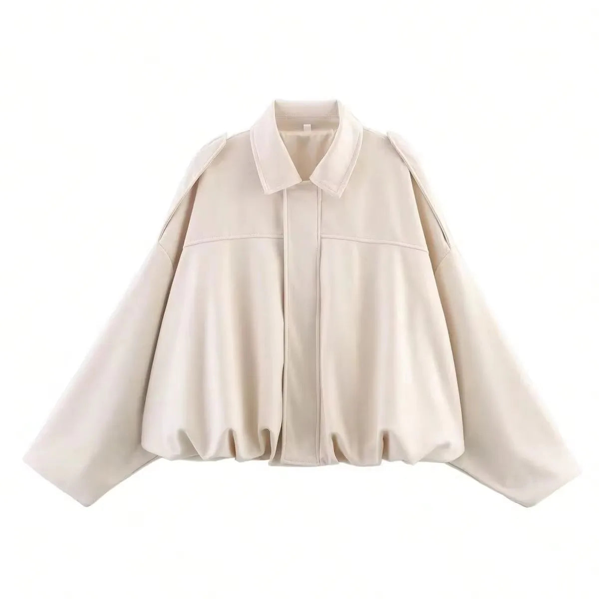 Leather Bomber Jacket Women Plain