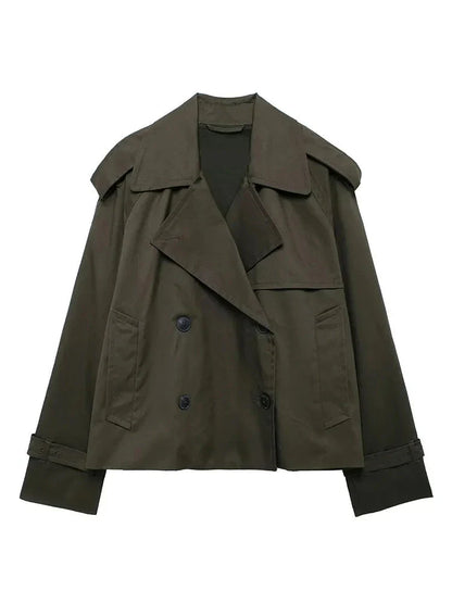 Classic Women's Cropped Trench Coat