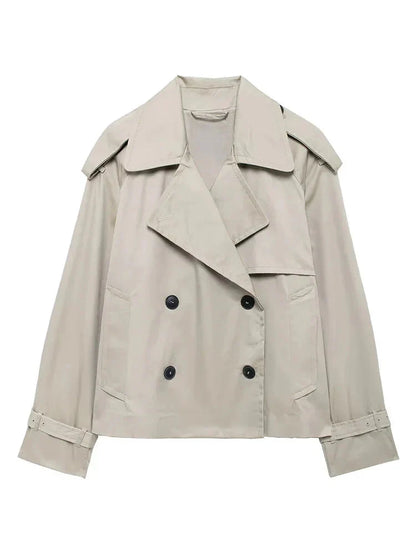 Classic Women's Cropped Trench Coat