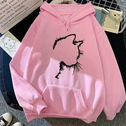 Kuschelige Hoodie mit Niedlichem Katzen Design
