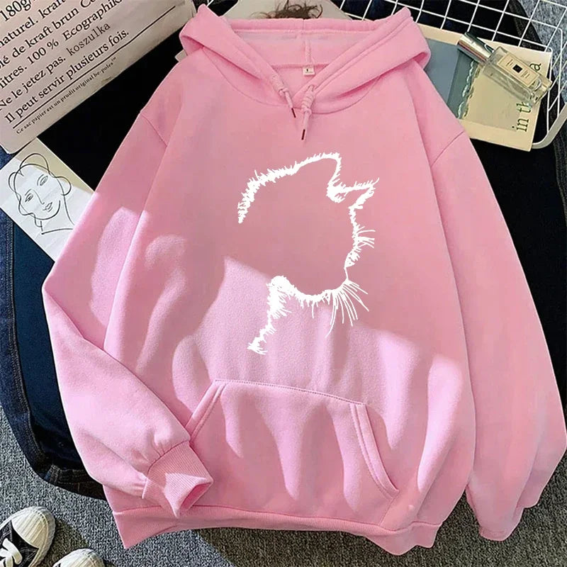 Kuschelige Hoodie mit Niedlichem Katzen Design