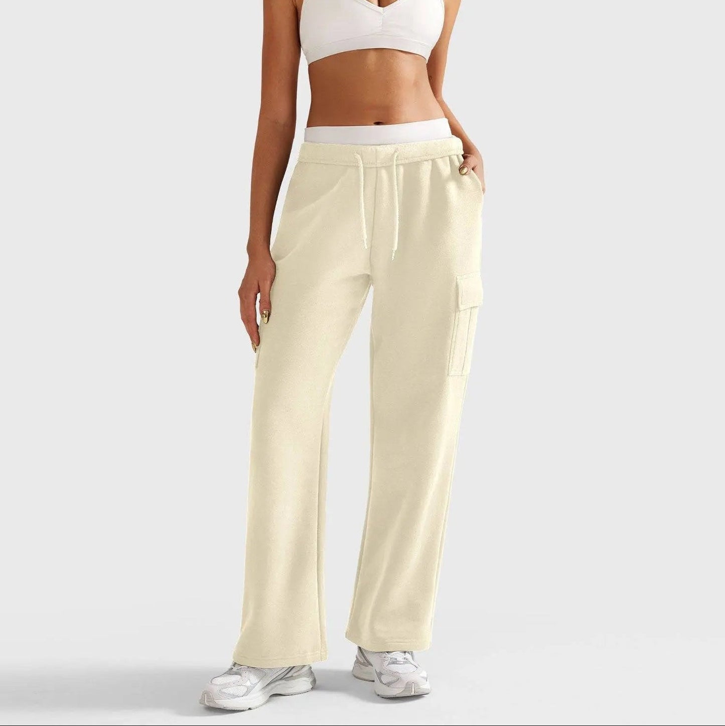 Comfortable High-Waisted Wide-Leg Joggers