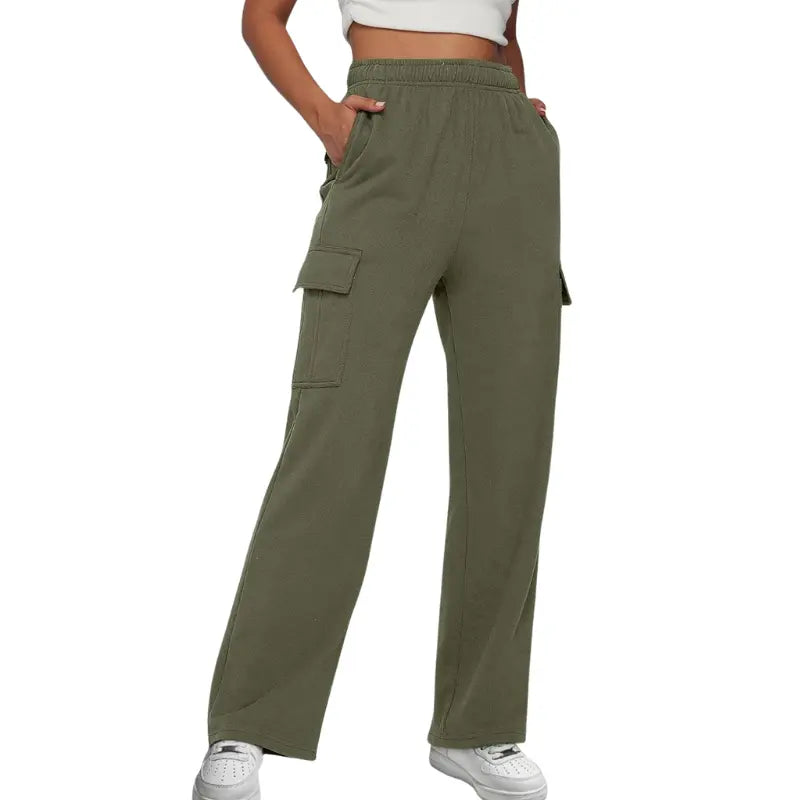 Comfortable High-Waisted Wide-Leg Joggers