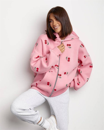 Women's Hoodie Cherry Pattern Trendy