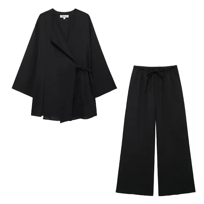 Sommer Leinenanzug Elegante Damenmode