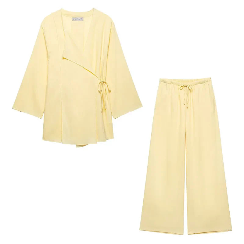 Sommer Leinenanzug Elegante Damenmode