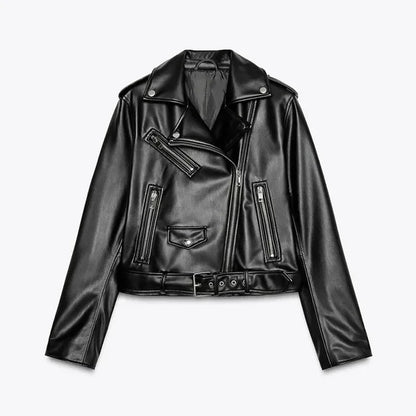 Modische Damenjacke Mit Gürtel