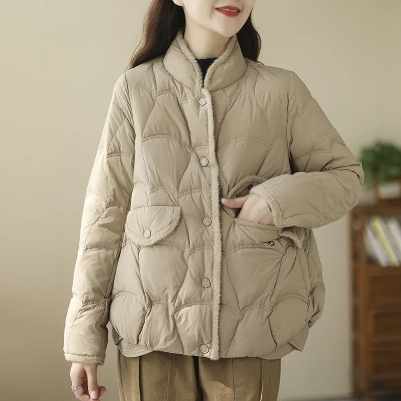 Warm winter jacket outfit