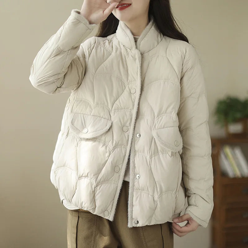 Warm winter jacket outfit
