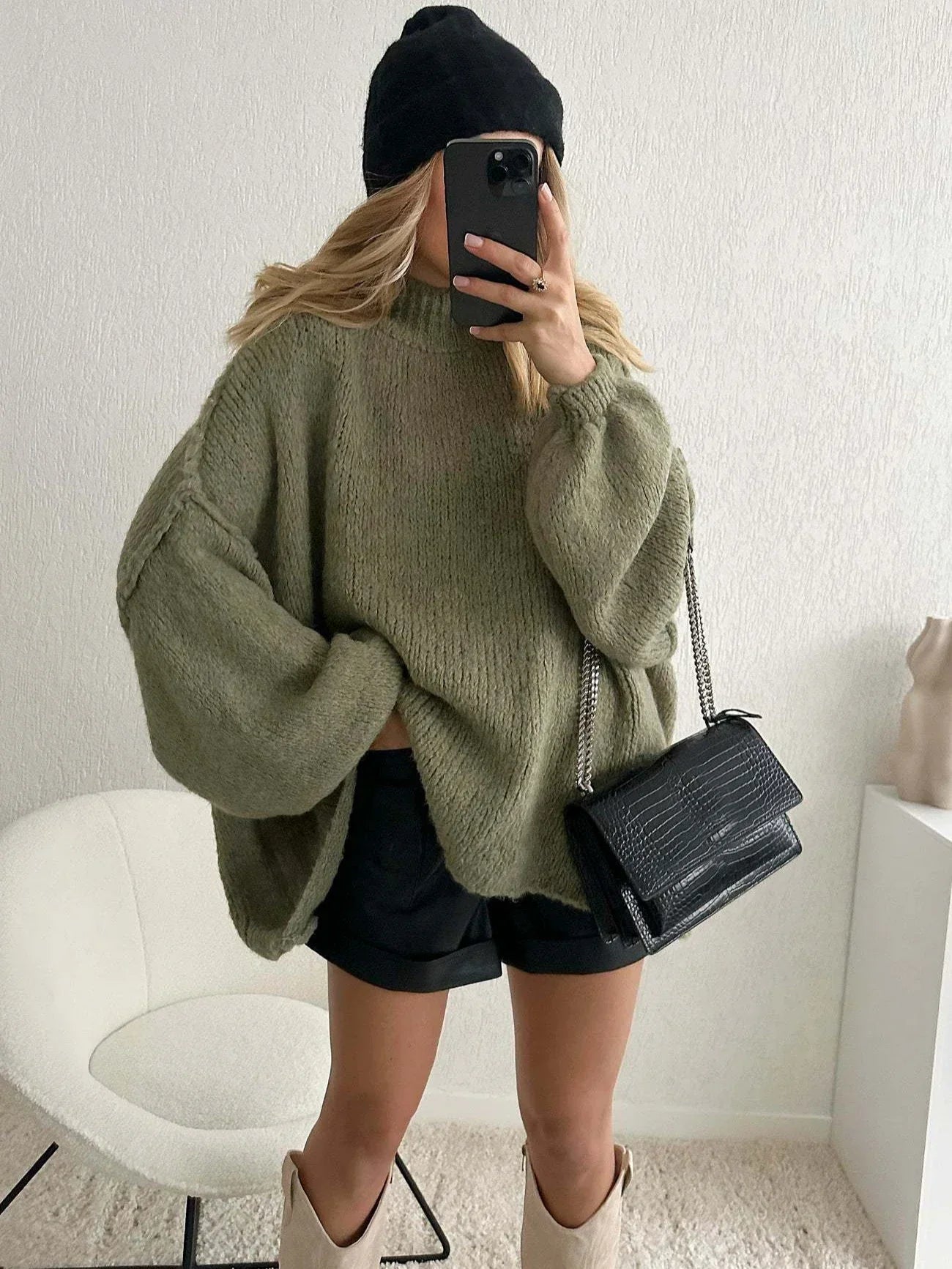 Elegante Kleider Mit V-Ausschnitt