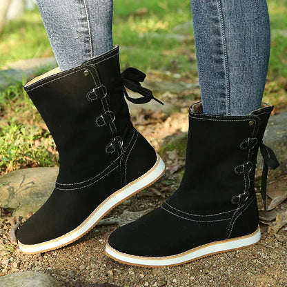 Stylish Ankle-Length Suede Boots for Women