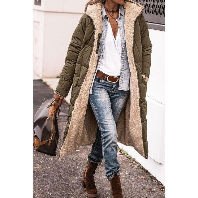 Practical Reversible Winter Long Coat