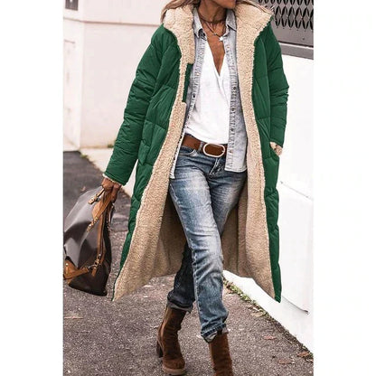 Women's Fleece Coat Hood Comfortable