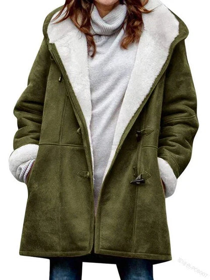 Isabella - Fleece Jacket Hoody Sporty Women Black