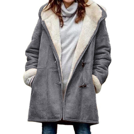 Isabella - Fleece Jacket Hoody Sporty Women Black