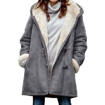 Isabella - Fleece Jacket Hoody Sporty Women Black
