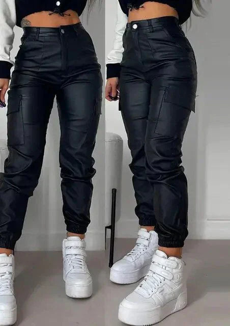 Isabella - Personalized Leather Pants Trendy Long