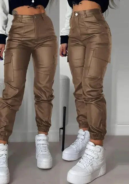 Isabella - Personalized Leather Pants Trendy Long