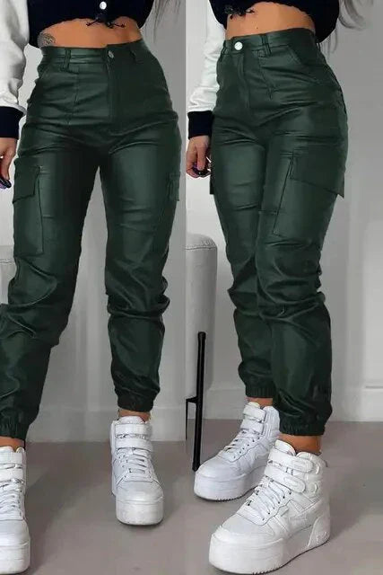 Isabella - Personalized Leather Pants Trendy Long