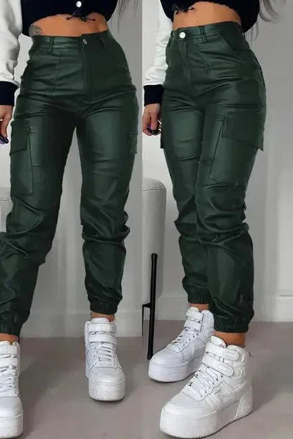 Isabella - Personalized Leather Pants Trendy Long