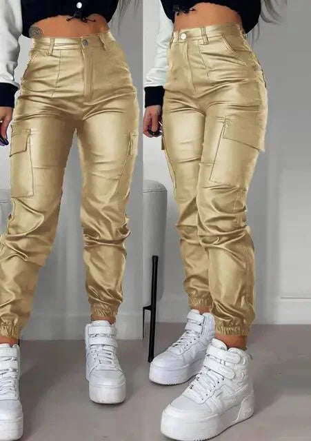 Isabella - Personalized Leather Pants Trendy Long
