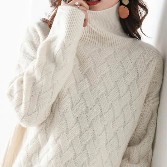 Women's High-Neck Autumn Wool Sweater