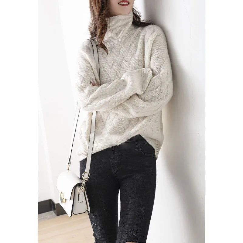 Soft Wool Sweaters Cable Knit Oversized