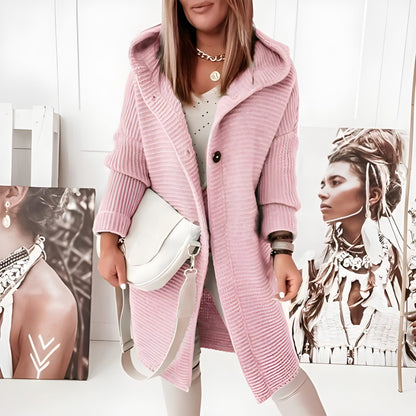 Women's Long Sleeve Cardigan Button Closure