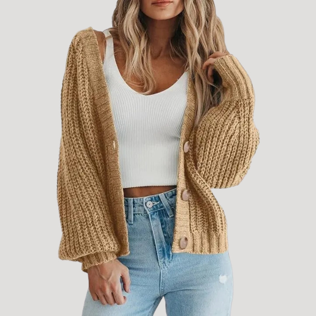 Women's Cardigan Oversized Sleeves Modern