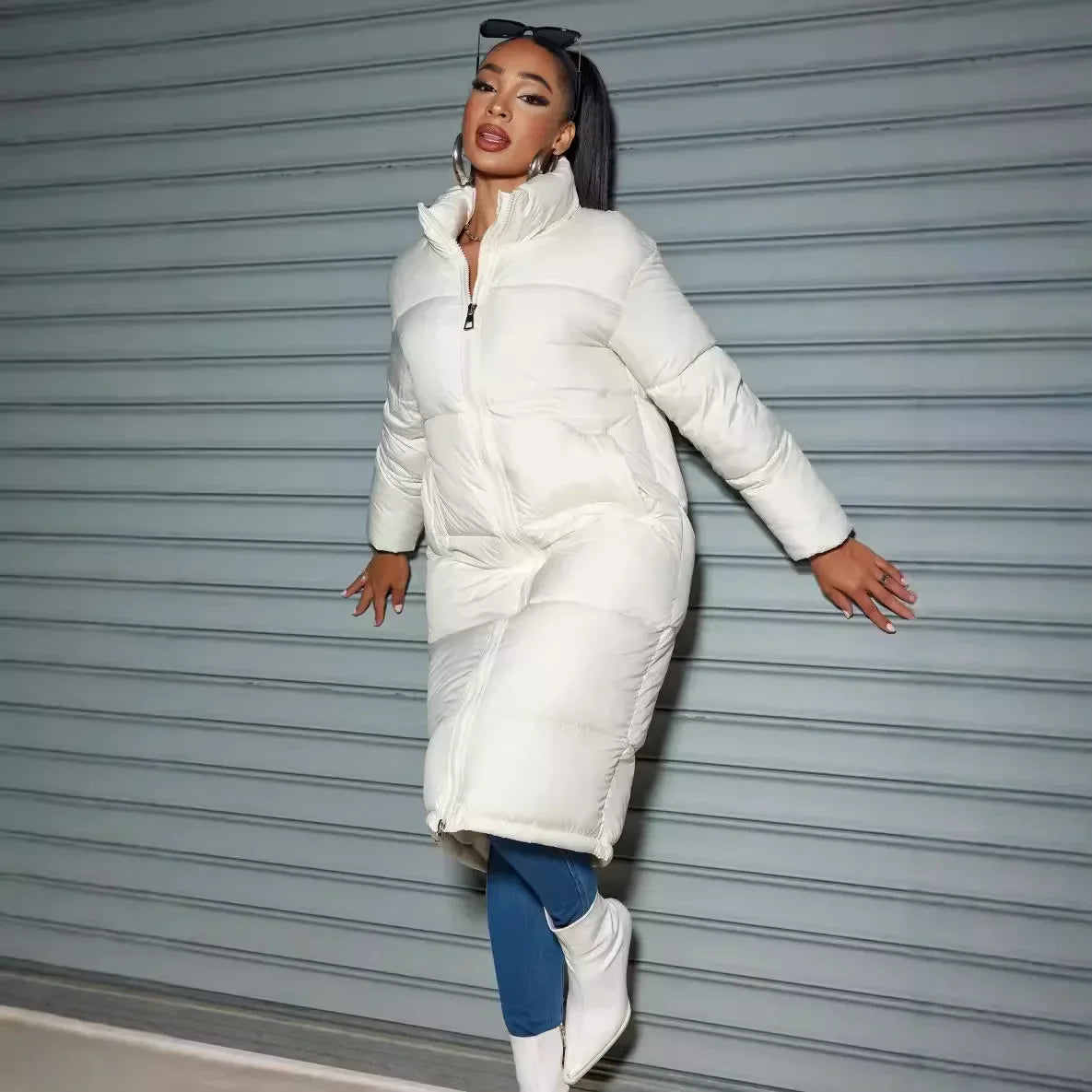 Quilted Parka Warm Elegant